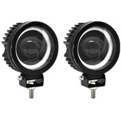 Resim Motosiklet Led Feneri 60w 6000k/3000k Ip67 Su Geçirmez 6 Zes-3570 Işık Çip Siperli Spot Fener Siyah 2 Adet 