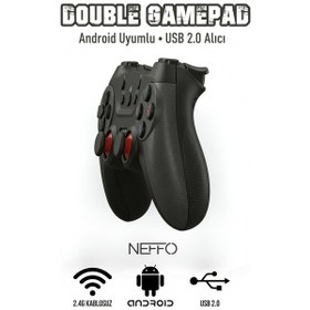 Resim Pc Gamepad İçin 2.4g Wıreless Çift Kol Kablosuz Oyun Kolu /akıllı Telefon/tablet/ Pc/android 