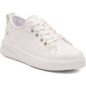 Resim WALKWAY 201 G Beyaz-Beyaz Mevsimlik Taşlı Kadın Sneaker 