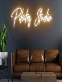 Resim Twins Led Pilates Studio Yazılı Neon Tabela Amber Model:model:16583366 
