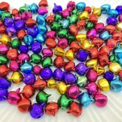 Resim 50 adet/100 adet 10mm Metal Şıngırtılı Çanlar, Çeşitli Renkler, Köpek Zili Büyüleri, El Yapımı Evcil Hayvan Bakır Çanları, Noel Hediye Aksesuarları, Takı Yapımı Malzemeleri, Demir Gövde, Ayakkabı/Çizme/Saat Süsü 