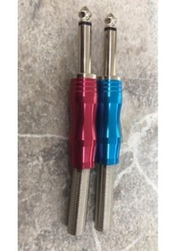 Resim Alman Malı 6.3 Mm Mono Erkek Gitar Jak "Hama Marka" (Aaa) Kalite Mavi 