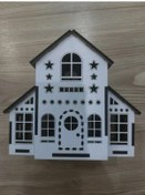 Resim Lavanta Tasarım Işıklı Büyük Maket Ev 4 Beyaz 