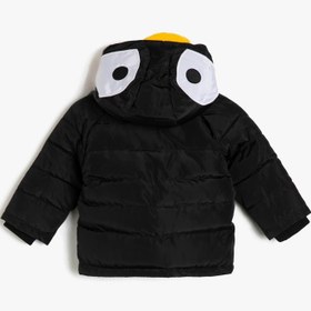 Resim Erkek Bebek Baskılı Kaban 