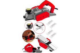 Resim Schatz 800W Sjs Metal Şanzıman Bakır Sargı Motor Çift Bıçaklı Planya Rende Makinesi Kırmızı + 4 Uç 