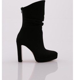 Resim Dgn 605 Kadin Topuklu Çizme 605-2289-R1680 Siyah 