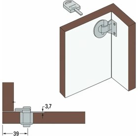 Resim Canex Itmeli Çevirmeli Çekmece Kilidi - 10 Adet 
