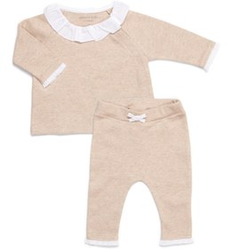 Resim POETREE KIDS Pamuklu Fırfır Yaka Bebek Pijama Takımı 