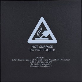 Resim 1 Adet 300 300mm Yapışkanlı Isıtmalı Yatak Bandı Çıkartma Yapı Yüzeyi Kapağı Kare Levha Siyah 3d Yazıcı Parçaları 