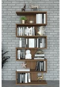 Resim Moonlife Paris Dekoratif Kitaplık Ceviz 
