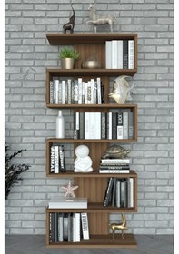 Resim Moonlife Paris Dekoratif Kitaplık Ceviz 