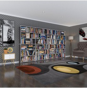 Resim Kenzlife Kitaplık Süper Ga Gri 180 320 19 6 Katlı 4 Bölme Çift Bölme Opsiyonlu Ofis Mutfak Banyo Dolabı Arkalıksız 