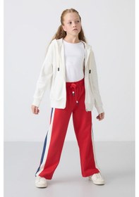 Resim Tommy Life Ekru Pamuklu İçi Tüylü Yumuşak Dokulu Standart Fit Nakışlı Kız Çocuk Sweatshirt - 75149 Ekru 