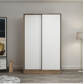 Resim Minarmobilya Minar Kale 2 Kapaklı Sürgülü Dolap 120 Cm - Dore/Beyaz 