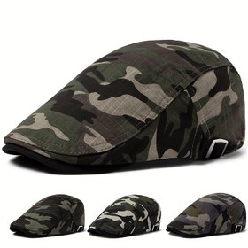 Resim Erkek ve Kadınlar İçin Şık Kamuflaj Bere - İlkbahar, Yaz, Sonbahar için Yumuşak, Hafif Günlük Şapka - Dış Mekan Casual Bere, İnce Kap 