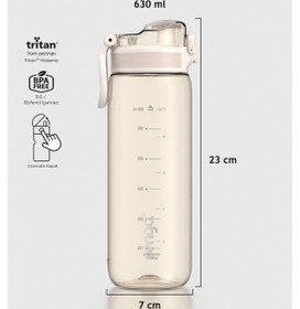 Resim Renga Rybo-x Ölçek Desenli 630 Ml Tritan Matara 912161 Bej Bej 