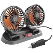 Resim Suofeng Araç İçin Çift Başlı 360 Dönebilen Usb/12v/24v Klima Fanı - Güçlü Soğutma 