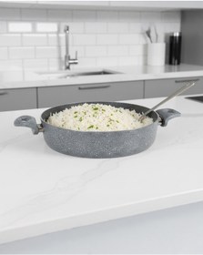 Resim Bonetti Granit Basık Pilav Ve Karnıyarık Tenceresi 30 Cm Gri 