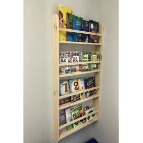 Resim Turco Mobilia Kitaplık, Çocuk Odası Eğitici Kitaplık, Ahşap, Bebek, Çocuk Odası, Montessori Ahşap Duvar Rafı 