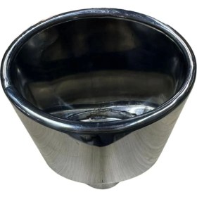 Resim Krom Elips Model Tekli Büyük Egzoz Ucu | Paslanmaz Çelik & Şık Tasarım 