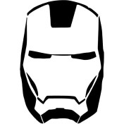 Resim Gmwax Ironman Kafası Duvar Dekor Sticker 40 x 60 cm 