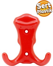 Resim Badem10 Martı Duvar Vestiyer Portmanto Askısı Dolap Elbise Askılığı Kırmızı Renk Plastik Askı askılık 