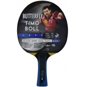 Resim Butterfly Timo Boll Black Masa Tenisi Raketi 85031 Ittf Onaylı 