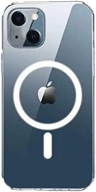 Resim Nevarium iPhone 13 Uyumlu Kılıf Magnetik Şeffaf Silikon 