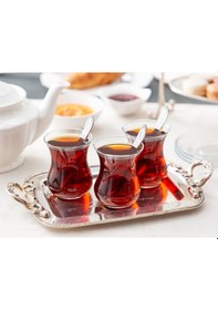Resim Madame Coco Candide 6'Lı Çay Bardağı 150 ML Şeffaf 
