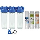 Resim Pera Water 10" Şebeke Girişi 3'lü Arıtma Sistemi 