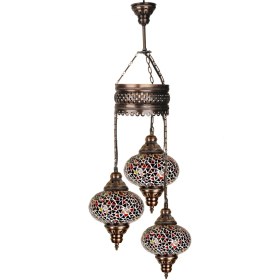 Resim Decorange Üçlü Sarkıt Mozaik Lamba - 1 