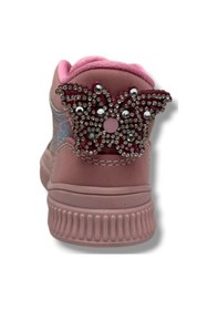 Resim Arzen Bebe 650-26 Simli Deri Sıcak Astar Anatomik Çift Cırtlı Kız Çocuk Bot Pembe Renkli 22-25 Pembe 