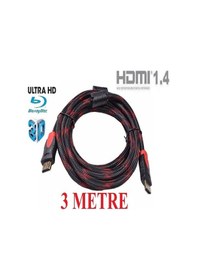 Resim Speeduf 4240 Hdmi Kablosu 1.4b 3d Örgülü Lcd Monitör Tv Bağlantı Kablosu 3 Metre 