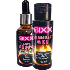 Resim Sixx Kadın İle Erkeklere Iubrikant Jel 60 Ml Ve Erkeklere Özel Damla 