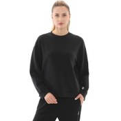 Resim Skechers W Lounge Loose Crew Neck Sweatshirt Erkek Sweatshirt Siyah 