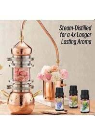Resim Büro Ev Ofis Hediyesi İçin 3adet Mixed Aromaterapı Saf Uçucu Yağ Başlangıç Paketi 