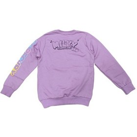 Resim İrem Kız Çocuk Milky Önü Arkası Kolu Yazı Desenli Lila Renk Sweatshirt 