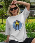 Resim Ciguli Ajan Oversize Tişört 
