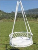 Resim Minderli Davul Hamak Salıncak Ev-bahçe-teras-piknik Beyaz 