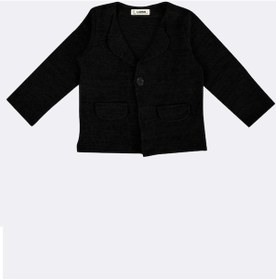 Resim Luess Unisex Çocuk Yumuşak Dokulu Cep Detaylı Ceket-siyah Siyah 