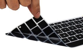 Resim Apple ile Uyumlu Macbook 13.3' Air 2020 A2337 Klavye Koruyucu Silikon Ped Siyah 