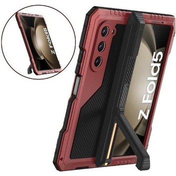 Gangxun Samsung Galaxy Uyumlu Uyumlu Z Fold5 5g İçin Metal Kılıf Kalemlik Görev Ağır Hizmet Standı Menteşe Korumalı Kickstand İle Şok Geçirmez Ağır
