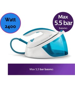 Resim Phılıps Buhar Kazanlı Ütü, Optimaltemp, 5.5 Bar, 200 G Şok Buhar, Steamglide Taban Kazanlı Ütü 