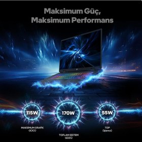 Resim Game Garaj Slayer5 7XL-5060 C1 U7-255HX 16 GB 1 TB RTX5060 17" Free Dos Dizüstü Bilgisayar 