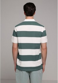 Resim Colin's Colins Regular Fit Polo Yaka Çizgili Erkek Yeşil Kısa Kol Tişört Cl1080267 Q1.v1 Grn 