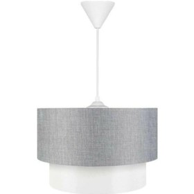 Resim Pasta Tekli Avize Dokuma Kırçıllı Gri Sarkıt Salon Yatak Odası Çocuk Odası Avize Gri 