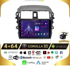 Resim Toyota Corolla 4gb + 64gb Kablosuz Carplay Android 13 Navigasyon 