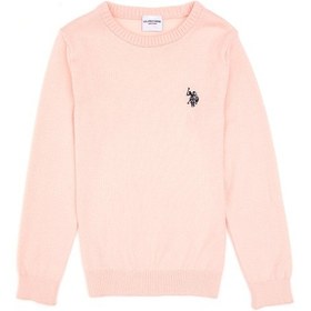 Resim U.S. Polo Assn. Kız Çocuk Pudra Bisiklet Yaka Basic Kazak 50316808-VR042 