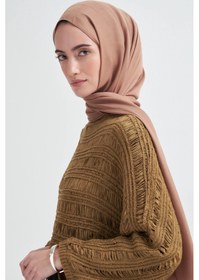 Resim Şantuk Çift Taraflı İpekli Şal Mocha Çok Renkli 