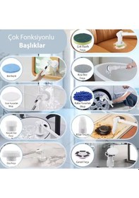 Resim K500 Çok Amaçlı Şarjlı Elektrikli Temizlik Fırçası Uzayabilir Gövde, Zengin Başlık Seti, Ipx6 Su Geçirmezlik 